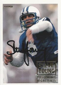1993 Fleer - Steve Young: Performance Highlights Autographed #3 Steve Young Front
