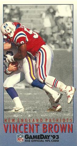 1993 GameDay #63 Vincent Brown Front