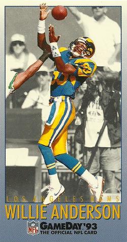 1993 GameDay #122 Willie Anderson Front