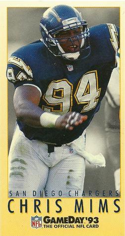 1993 GameDay #141 Chris Mims Front