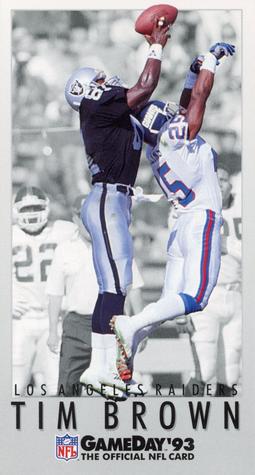 1993 GameDay #166 Tim Brown Front