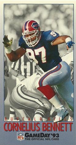 1993 GameDay #218 Cornelius Bennett Front