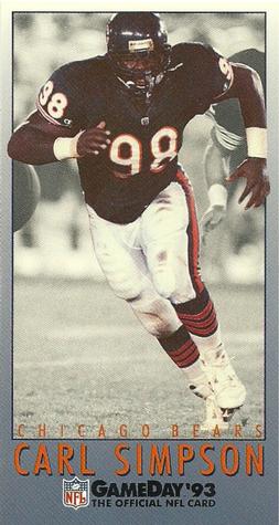 1993 GameDay #322 Carl Simpson Front
