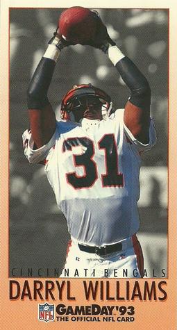 1993 GameDay #395 Darryl Williams Front