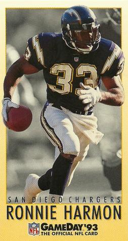 1993 GameDay #407 Ronnie Harmon Front