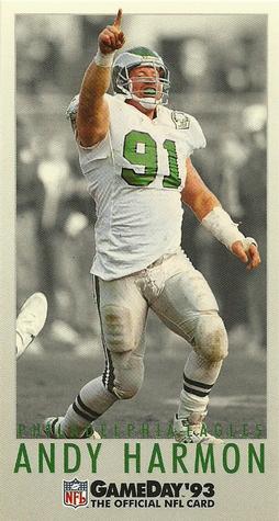 1993 GameDay #408 Andy Harmon Front