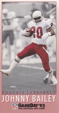 1993 GameDay #346 Johnny Bailey Front