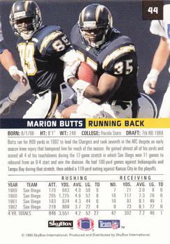 1993 SkyBox Premium #44 Marion Butts Back