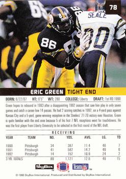 1993 SkyBox Premium #78 Eric Green Back