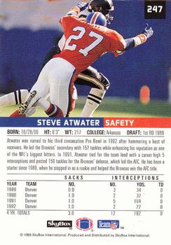 1993 SkyBox Premium #247 Steve Atwater Back