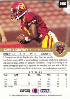 1993 SkyBox Premium #250 Curtis Conway Back