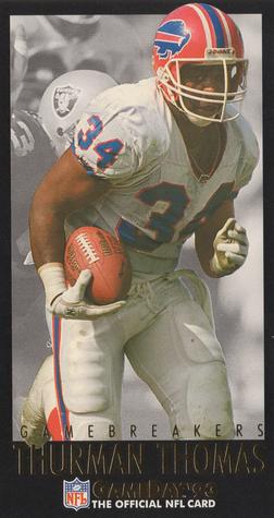 1993 GameDay - Gamebreakers #12 Thurman Thomas Front
