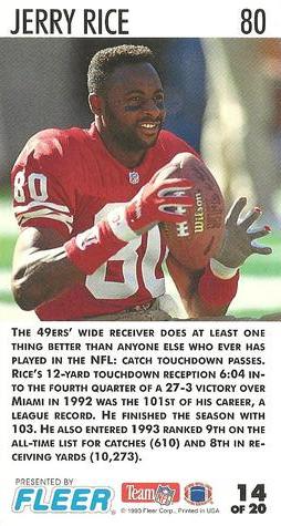 1993 GameDay - Gamebreakers #14 Jerry Rice Back