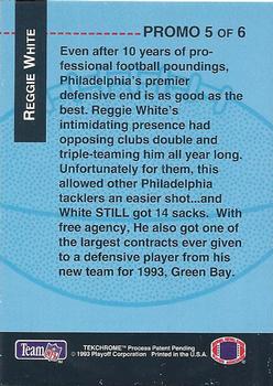 1993 Playoff - Promo Inserts #5 Reggie White Back