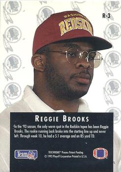 1993 Playoff - Rookie Roundup Exchange #R-3 Reggie Brooks Back