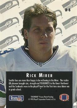 1993 Playoff - Rookie Roundup Exchange #R-8 Rick Mirer Back