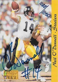 1993 Pro Line Live - Autographs #NNO Neil O'Donnell Front