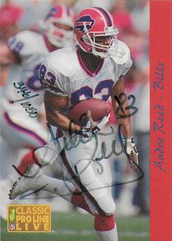 1993 Pro Line Live - Autographs #NNO Andre Reed Front