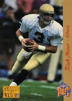 1993 Pro Line Live - Draft Day QVC #NNO Rick Mirer Front