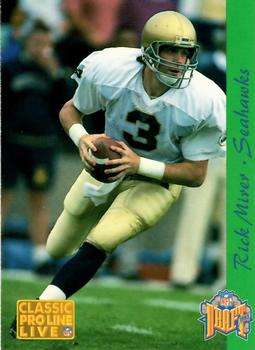 1993 Pro Line Live - Draft Day QVC #NNO Rick Mirer Front