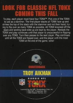 1993 Pro Line Live - Tonx #NNO Troy Aikman Back