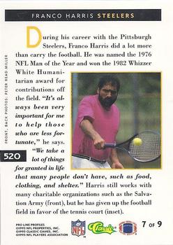 1993 Pro Line Profiles #520 Franco Harris Back