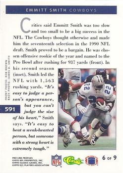 1993 Pro Line Profiles #591 Emmitt Smith Back