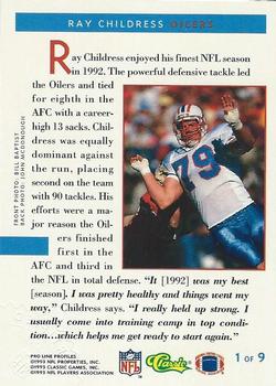 1993 Pro Line Profiles - Autographs #NNO Ray Childress Back