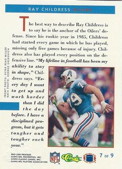1993 Pro Line Profiles - Autographs #NNO Ray Childress Back