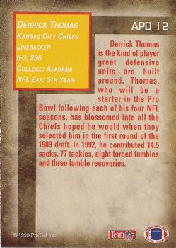 1993 Pro Set Power - All-Power Defense #APD12 Derrick Thomas Back
