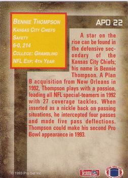 1993 Pro Set Power - All-Power Defense #APD22 Bennie Thompson Back