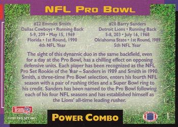 1993 Pro Set Power - Combos #1 Emmitt Smith / Barry Sanders Back