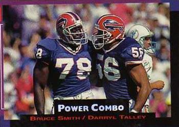 1993 Pro Set Power - Combos #5 Bruce Smith / Darryl Talley Front