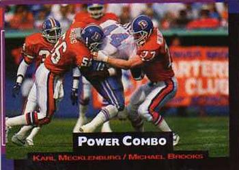 1993 Pro Set Power - Combos #8 Karl Mecklenburg / Michael Brooks Front