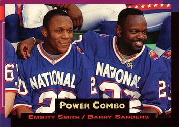 1993 Pro Set Power - Combos Gold #1 Emmitt Smith / Barry Sanders Front
