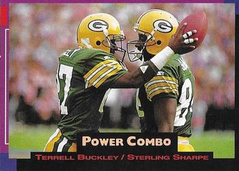 1993 Pro Set Power - Combos Gold #2 Sterling Sharpe / Terrell Buckley Front