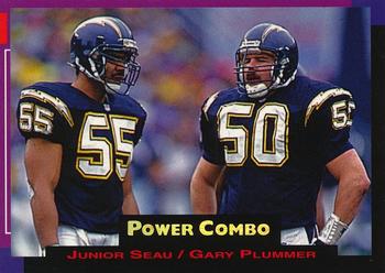 1993 Pro Set Power - Combos Gold #3 Junior Seau / Gary Plummer Front