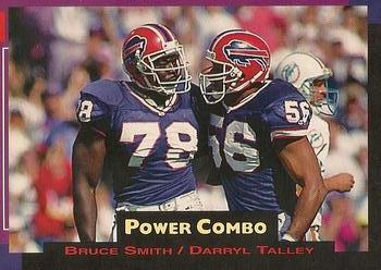 1993 Pro Set Power - Combos Gold #5 Bruce Smith / Darryl Talley Front