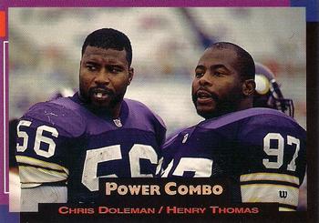 1993 Pro Set Power - Combos Gold #7 Chris Doleman / Henry Thomas Front