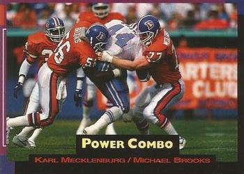 1993 Pro Set Power - Combos Gold #8 Karl Mecklenburg / Michael Brooks Front