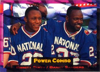 1993 Pro Set Power - Combos Prisms #1 Emmitt Smith / Barry Sanders Front
