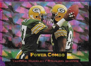 1993 Pro Set Power - Combos Prisms #2 Sterling Sharpe / Terrell Buckley Front