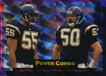 1993 Pro Set Power - Combos Prisms #3 Junior Seau / Gary Plummer Front