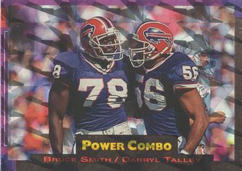 1993 Pro Set Power - Combos Prisms #5 Bruce Smith / Darryl Talley Front