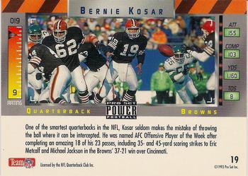 1993 Pro Set Power - Gold #19 Bernie Kosar Back