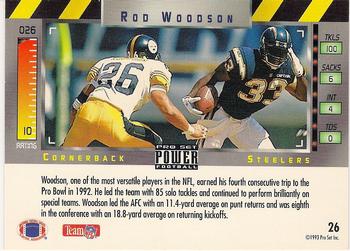 1993 Pro Set Power - Gold #26 Rod Woodson Back