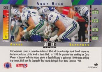 1993 Pro Set Power - Gold #66 Andy Heck Back