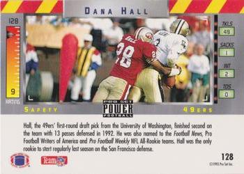 1993 Pro Set Power - Gold #128 Dana Hall Back