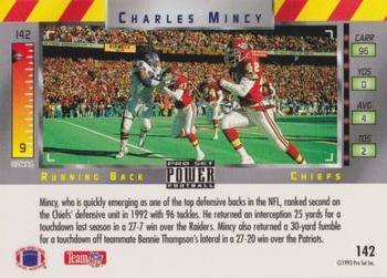 1993 Pro Set Power - Gold #142 Charles Mincy Back