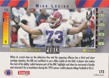 1993 Pro Set Power - Gold #173 Mike Lodish Back